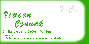 vivien czovek business card